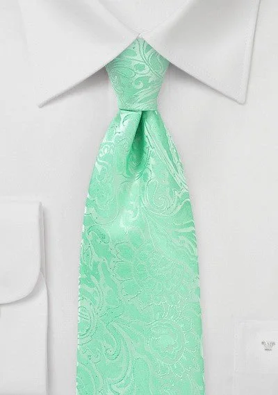 Stylish tie with modern geometric elements for casual wear-Spring Bud Floral Paisley Necktie