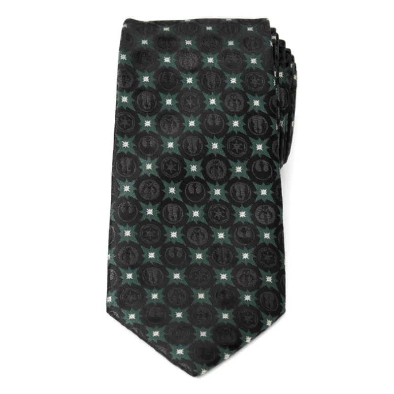 Luxury men's tie for holiday celebrations-Star Wars Symbols Black Mens Tie