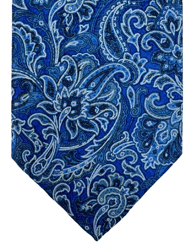 Men's tie with modern fabric for a luxurious feel-Stefano Ricci Silk Tie Navy Paisley Design