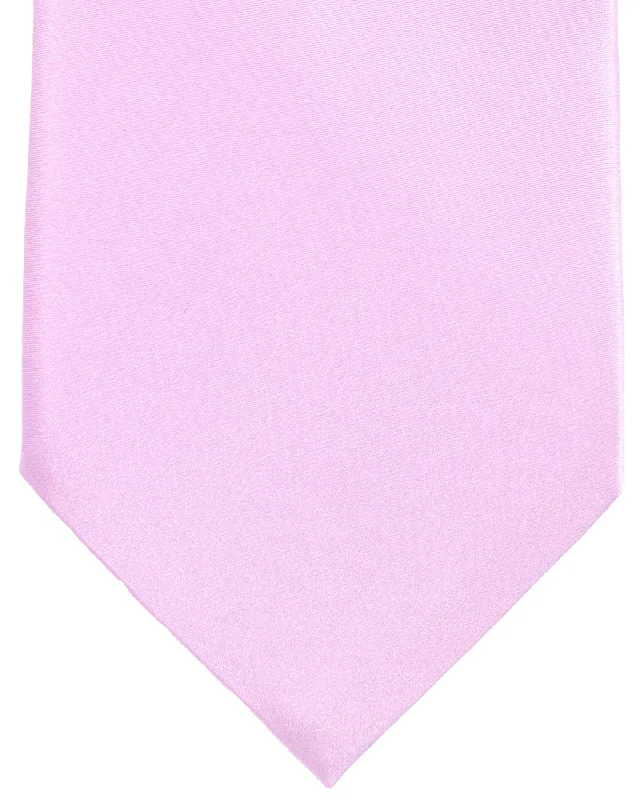 Elegant men's tie for a high-end look-Stefano Ricci Silk Tie Pink Solid