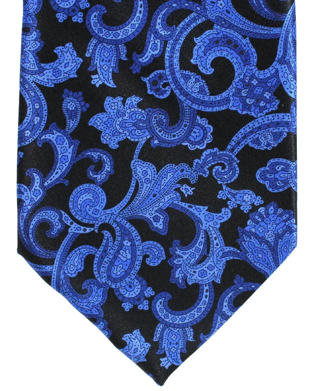 Men's tie with luxurious silk for a smooth finish-Stefano Ricci Tie Dark Blue Royal Blue Paisley Ornamental