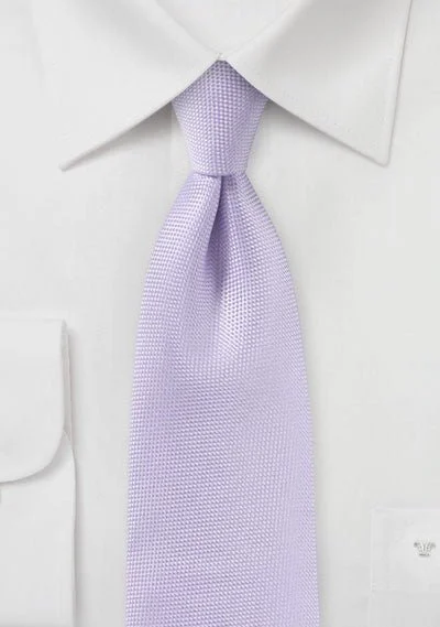 Elegant men's silk tie for formal occasions-Sweet Lavender MicroTexture Necktie