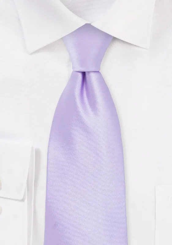 Stylish men's tie with striped patterns for office wear-Sweet Lavender Solid Necktie