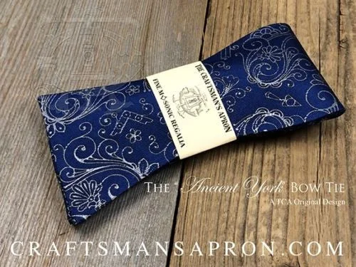 Designer men's tie with sophisticated colors-The "Ancient York" Masonic Bowtie