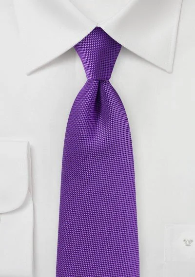 Stylish men's tie with floral accents-Violet MicroTexture Necktie