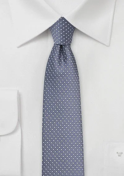 Men's tie with a vibrant floral print-Wisteria Pin Dot Necktie