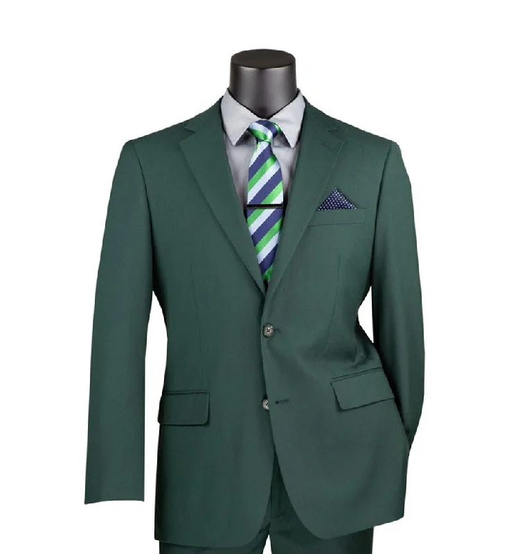 men's custom navy tuxedo suit -(56L Blazer) Hunter Green Regular Fit Blazer