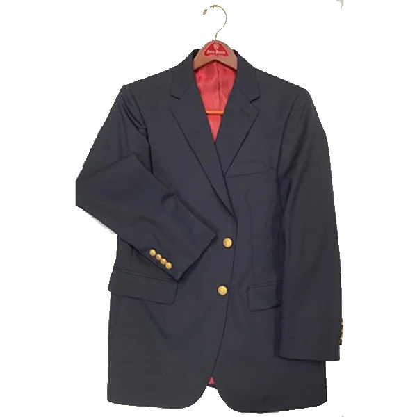 men's navy wool tuxedo with vest -Blue Blazer 100% Wool