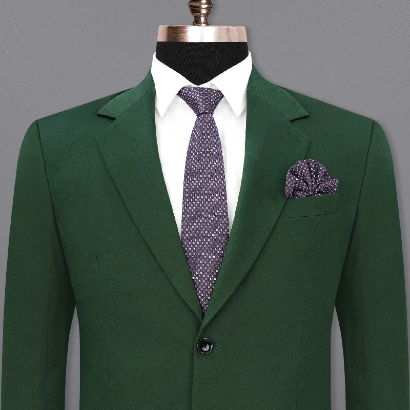 men's formal grey tuxedo with pleats -Everglade Green Blazer