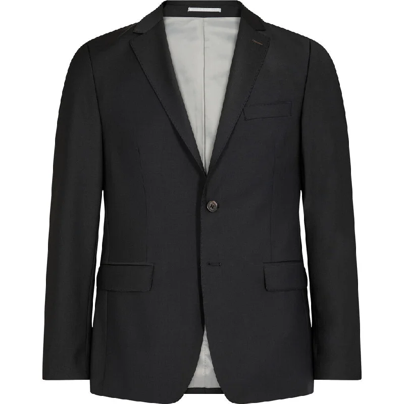 men's slim fit tuxedo suit with bowtie -Ford Wool Suit Blazer - BLK Black