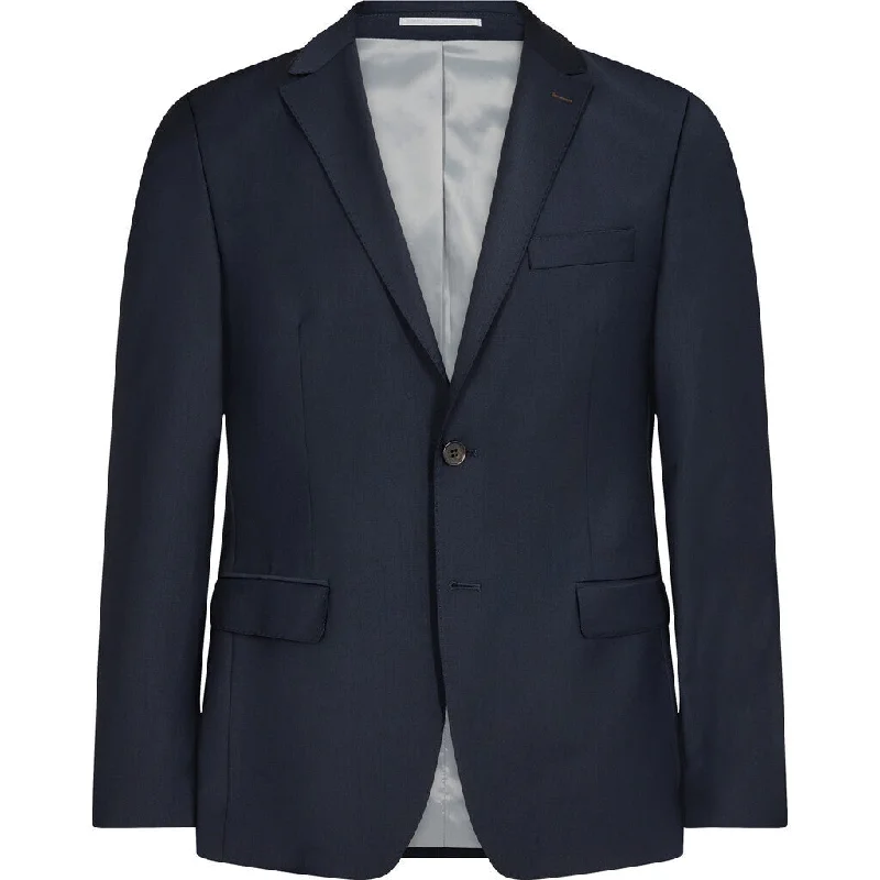 men's custom tuxedo with pleats -Ford Wool Suit Blazer - NAV Navy