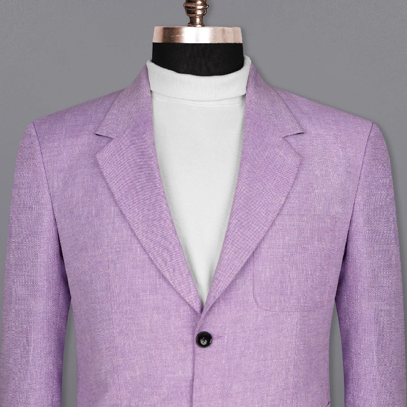 men's wedding tuxedo with cummerbund -London Hue lilac Luxurious Linen Sports Blazer