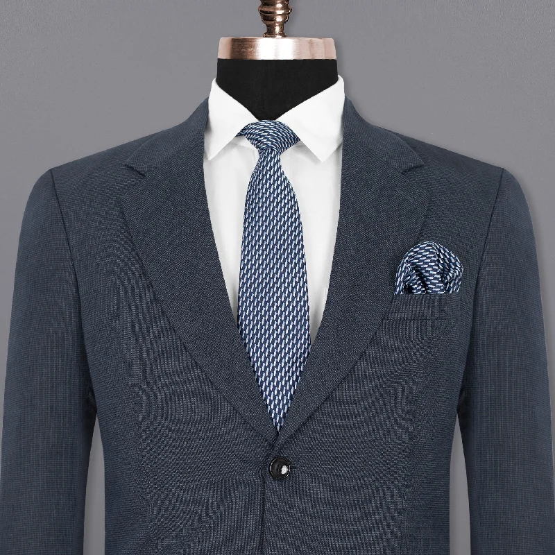 men's tuxedo with satin shawl collar -Maco Grey Wool Rich Blazer