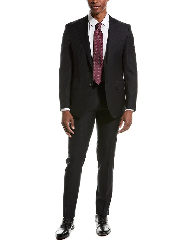 men's wool tuxedo for formal events -Canali 2pc Wool Suit