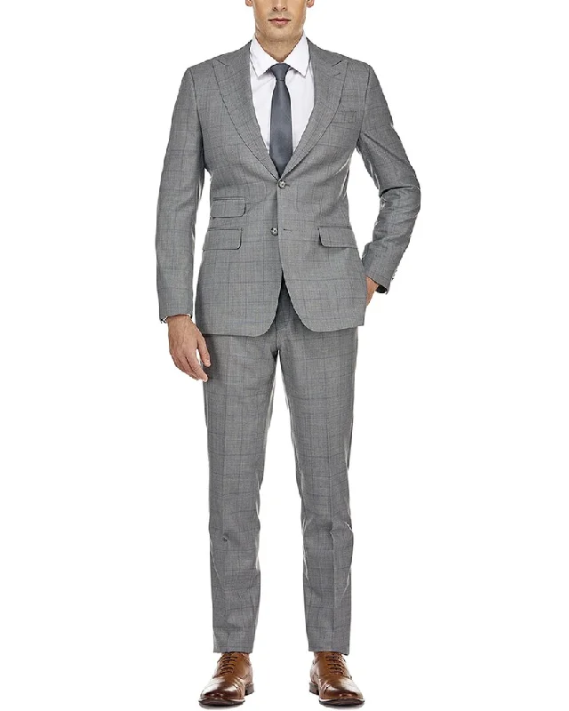 men's business formal grey tuxedo -English Laundry Wool-Blend Suit