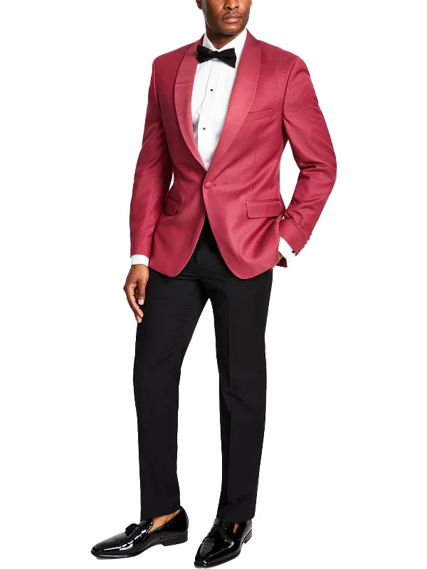 men's formal tuxedo for special events -Mens Pattern Polyester Tuxedo Jacket