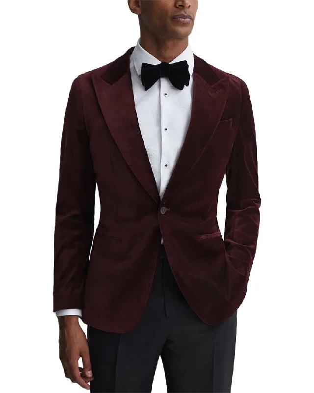 men's formal grey tuxedo with bow tie -Reiss Apsara Blazer