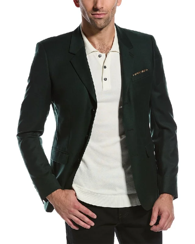 men's wool tuxedo for office events -The Kooples Wool Blazer